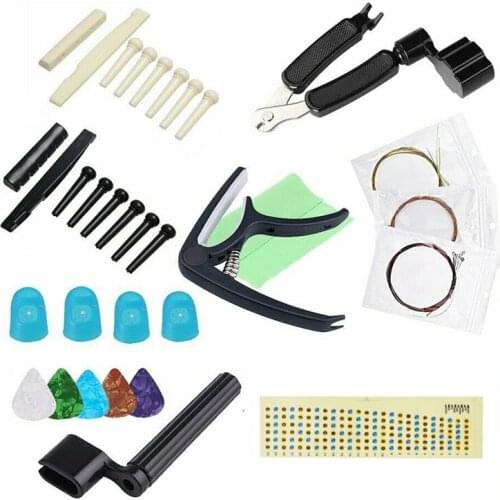 New Guitar Accessories Include String Nails Guitar Pick Finger Sets String Pillows String Changer Capo Stickers Piano Cloth
