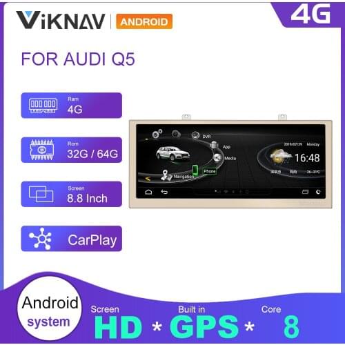Car Radio for Audi Q5 2009-2016 Android Screen Car Audio Multimedia Player GPS Navigation Head Unit Carplay