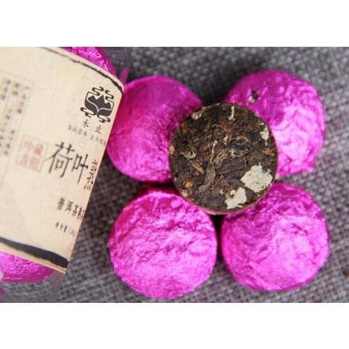 Yunnan Pu'er Tea Lotus Leaf Cooked Compressed Mini Puer Tea Pu'er Tea Pot Lotus Leaf Pu'er Tea health care and sliming tea