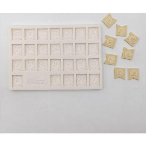 Minsunbak Flag Shape Digital Silicone Mold Birthday Cake Fondant Decoration Tools Chocolate Gumpaste Mold Sugar Craft Tool