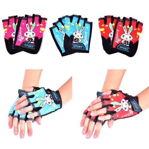 Children Cycling Half Finger Gloves Bicycle gloves Elastic Non-slip Child Kid Bike Gloves Outdoor Riding Camouflage Equipment