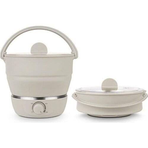 DMWD Portable Electric Pot 100-240V Food Grade Silicone Folding Electric Water Kettle Bucket With US/EU/UK/AU 4 In 1 Plug