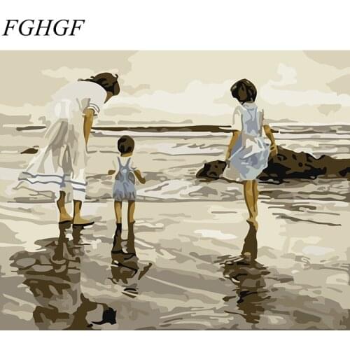 FGHGF Frameless Oil Painting By Numbered Abstract Character Acrylic Canvas Painting Household Adornment Wall Art Photograph Work
