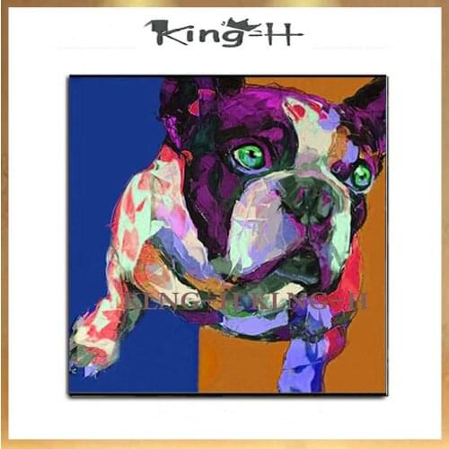 Artist hand-painted interesting animal dog design Dalmatian oil canvas handmade spot oil painting living room