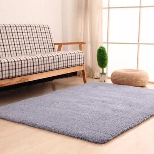 Faux Fur Carpet Fluffy Rectangle Solid For Bathroom Sofa Yoga Indoor Modern Simple Style Non-slip Water Absorption Quality Mats