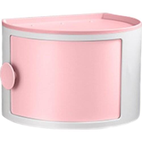 Kitchen Storage Paper Roll Holder Punch-free Multifunction PP Easy To Install Multi-functional Laminated Waterproof Shelfs