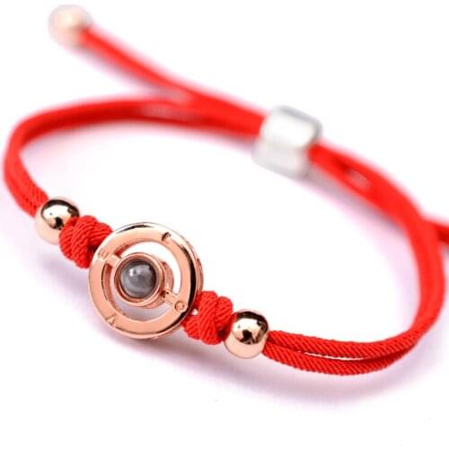 Fashion Bracelet Men 925 Sterling Silver 100 Languages I Love You Memory Bracelets Italy Hand Rope Women Lover Jewelry New