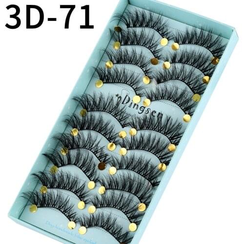 10 Pairs Handmade Soft False Eyelashes 3D Mink Natural Fluffy Wispy Lashes Extension Eye Makeup maquiagem cilios 3d 71