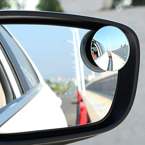 2pcs/lot 2018 New 360 Degree Car mirror Wide Angle Round Convex Blind Spot mirror for parking Rear view mirror Rain Shade
