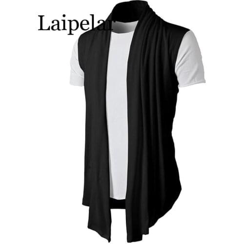 2020 New Men fashion Cardigan Sleeveless Jacket Coat Shawl Waistcoat Vest Top drop ship Hot Selling Promotion clothes