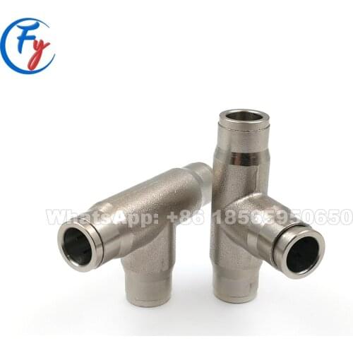 Quick slip lock tee tube connector, tee fitting, mist cooling system, custom stainless steel hydraulic cross tee fitting