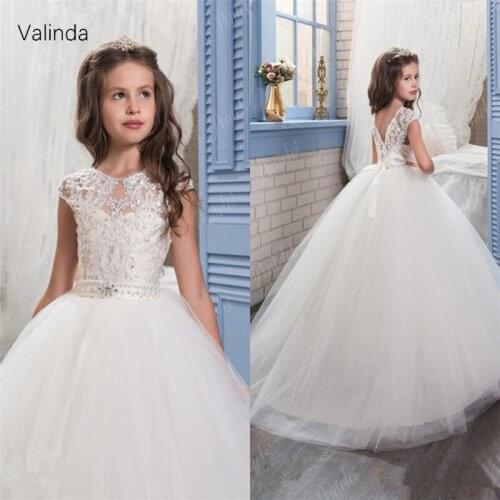 Ivory Flower Girl Dresses for Wedding Junior Bridesmaids First Communion Dress