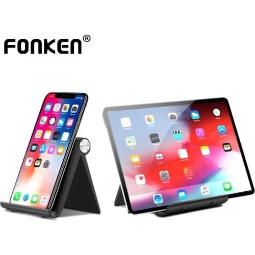 FONKEN Phone Stand Holder Desk For Iphone X XR Universal Mobile Phone Mount Desktop TV Support For Xiaomi Samsung Holder Clips
