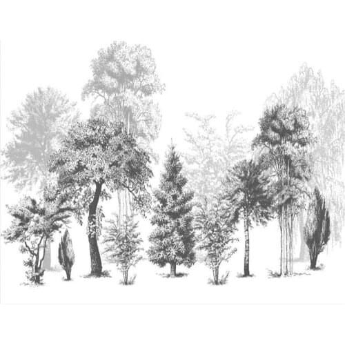 Custom Wallpaper House Decorative Mural Black And White Trees Sofa TV Background Murals 3d wallpaper papel de parede Beibehang