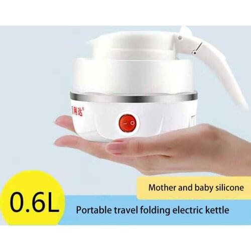 Electric Kettle Portable Mini Kettle Foldable Travel Water Boiler Silicone Electric Kettles Collapsible Camping Kettle 600ml VIP