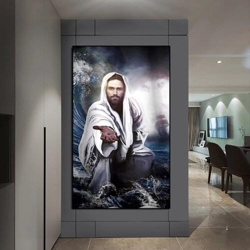 Religion Character Classic Diy Diamond Painting Jesus God Cross Stitch On The Wall Art Pictures For Living Room HallwayZP-4818
