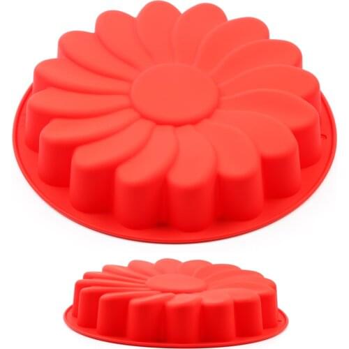 Silicone Cake Pan Mold bakeware molds 8 inch Round Silicone Cake Mold Oven Baking Tools Chiffon Cake Mold (Colors Random)