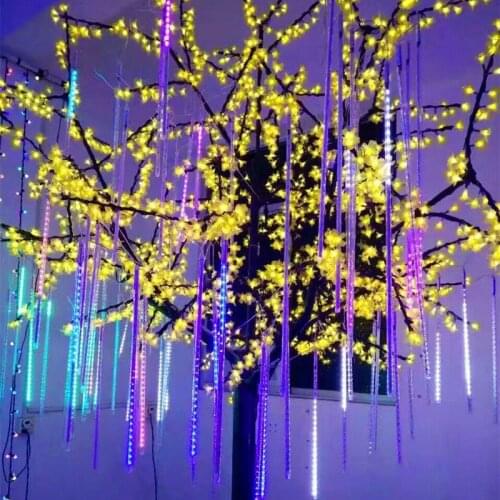 New 50cm Outdoor Meteor Shower Rain 8 Tubes LED String Lights Waterproof For Christmas Wedding Party Decoration 244 LEDs