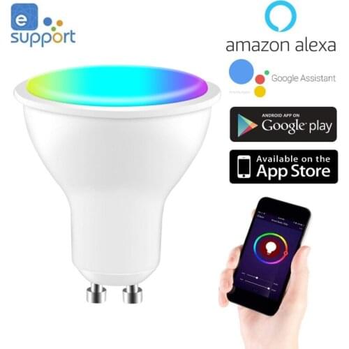Wifi Gu10 LED Bulb Indoor Smart Light RGB+CCT Dimmable Spotlight 4W 220-240V EWeLink App Voice Control For Alexa Google Home