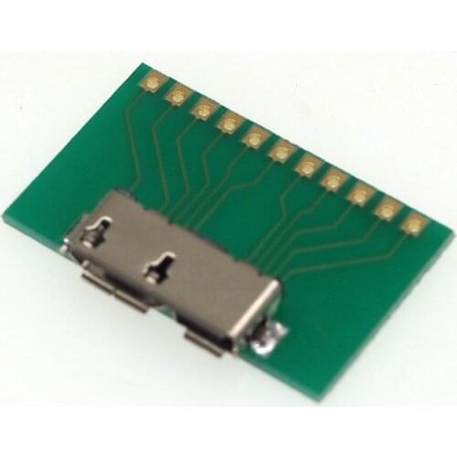5pcs/lot MICRO USB3.0 B type test board female adapter board