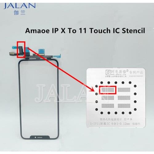 AMAOE Screen IC Chip Stencil For iPhone X XS MAX XR 11 Dsiplay LCD Touch IC Tin Planting Position Plate Steel Mesh Repair Tool
