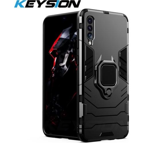 KEYSION Shockproof Case For Samsung Galaxy A50S A30S A70 A50 A40 A30 A20 A10 Stand Car Ring Phone Cover for Samsung A7 2018 M20