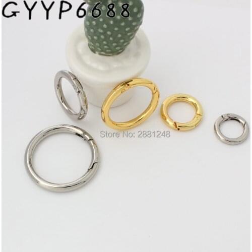 10pcs k gold O Rings bag hook Snap Clasp Clip Trigger Openable Leather Ring buckle spring ring split ring bags