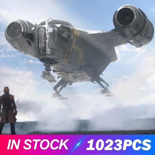 IN STOCK 1023PCS The Ucs Razor Crest By Model Star Fighter Wars Building Blocks Bricks Kids Toys Christmas Gifts 75292 60017