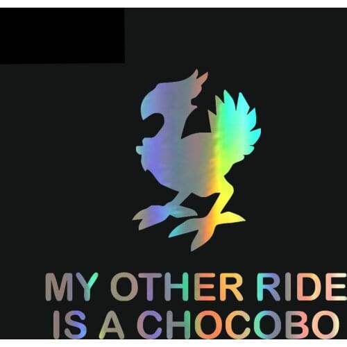 Funny Auto Accessories Car Sticker My Other Ride Is A Chocobo Decoration Door Body Window Vinyl Stickers PVC 15cm X 13cm