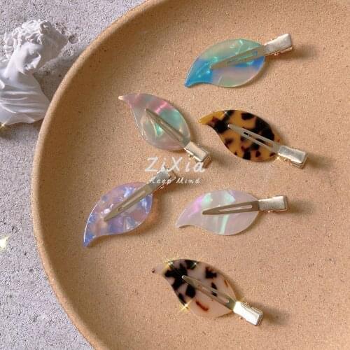 3pcs Makeup Seamless Clip No Bend Acetate Bangs Clip Hair Clip Beauty Tool Leaf Shape Side Clip 2021 Hot Selling Hairpins