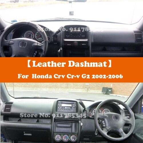 Suede Leather Dashmat Car-Styling Dashboard Cover Pad Sunshade Accessories For Honda Crv Cr-v G2 2002 2003 2004 2005 2006