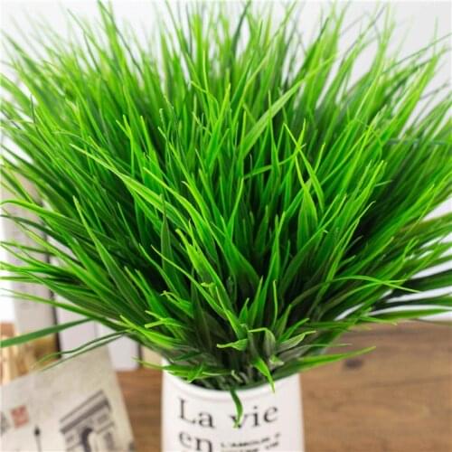 1PCS New Style Clover Plant 7-fork Green Grass Artificial Plants For Plastic Flowers Household Store Dest Rustic Decoration
