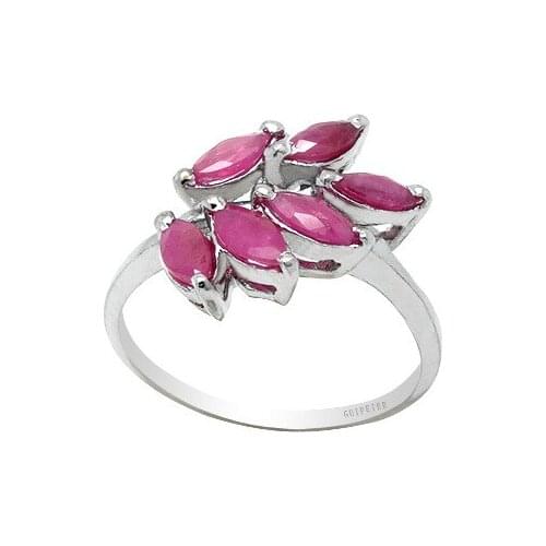 100% Natural Ruby Ring for Party 2.5mm*5mm Marquise Cut Ruby Silver Ring for Party 925 Silver Ruby Jewelry Gift for Wife
