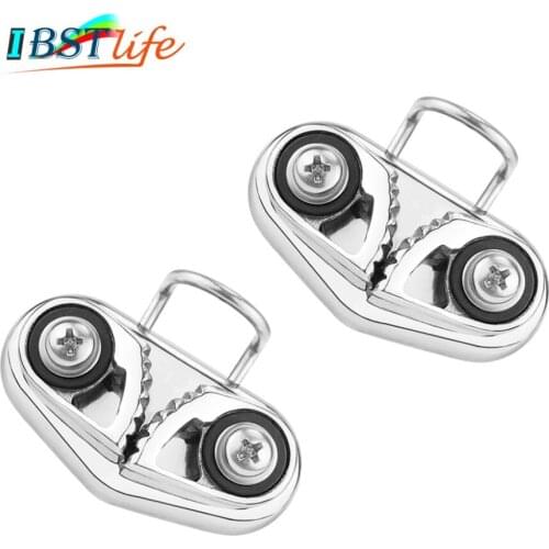 2PCS SS316 Cam Cleat with Wire Leading Ring Boat Cam Cleats Matic Fairlead Marine Sailing Sailboat Kayak Canoe Dinghy