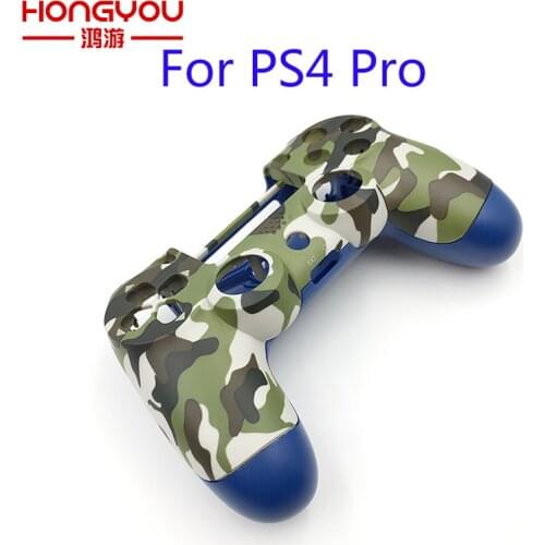 5Pcs For PS4 Pro Army green Case Replacement Case Front Shell Housing Cover for Sony PS4 Pro DualShock 4 Controller Camouflage