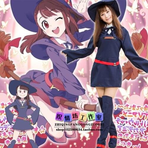 Anime Little Witch Academia COSPLAY KagariAtsuko COS Halloween cosplay Anime student uniform Lolita dress Costumes
