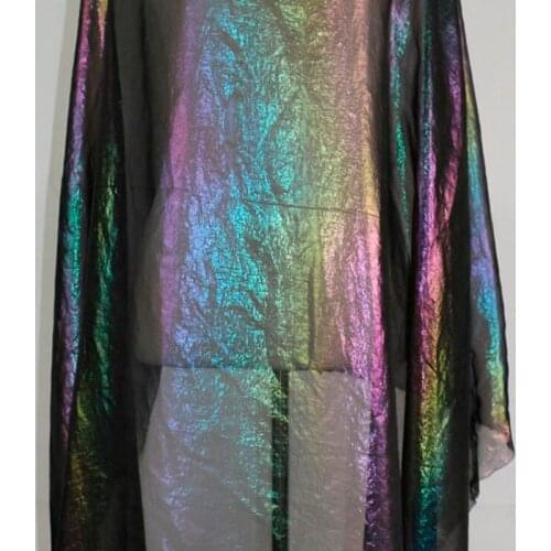 Bronzing colorful chiffon 30D fabric soft breathable DIY dress fabric