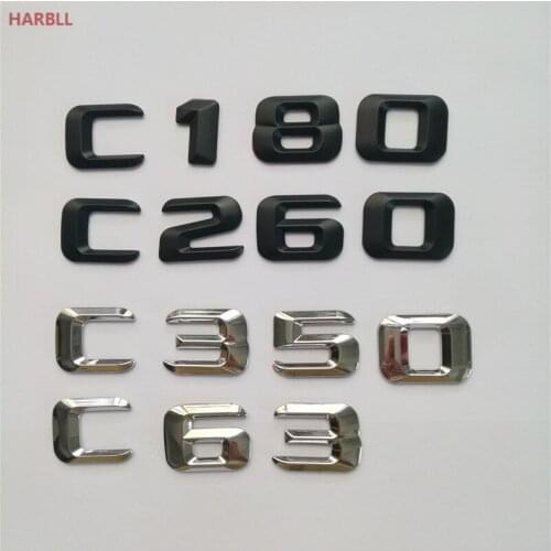 For Mercedes Benz AMG C CLK CLS Class C43 C55 CL55 CLK55 CLS63 Trunk Rear Emblem Badge Chrome Letters sticker