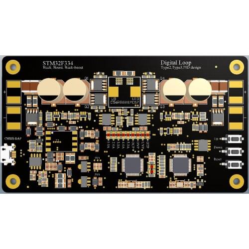 For STM32F334, digital power development board, lift voltage, two-way power supply, buck-boost