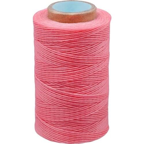 Imzay Pink - 284Yards Leather Sewing Waxed Thread-Practical Long Stitching Thread For Bookbinding,Leather Project