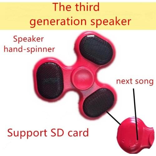 TF Card Anti Relieve Stress Speaker Hand Spinner Gyroscope Tri-Spinner Music LED Light Music Hand Spinner Speakers Bluetooth