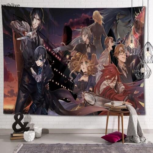 Classic Japanese Anime Black Butler Custom HD Tapestry For Carpet Travel Mattress Wall Carpets Art Home Decor 70x95cm,100x150cm