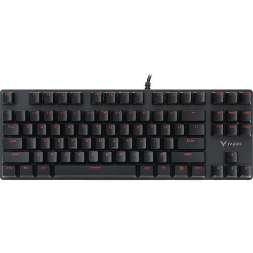 New Rapoo V500 Alloy Version 87Keys Wired Mechanical Gaming Keyboard for Game Computer Desktop Laptop Black