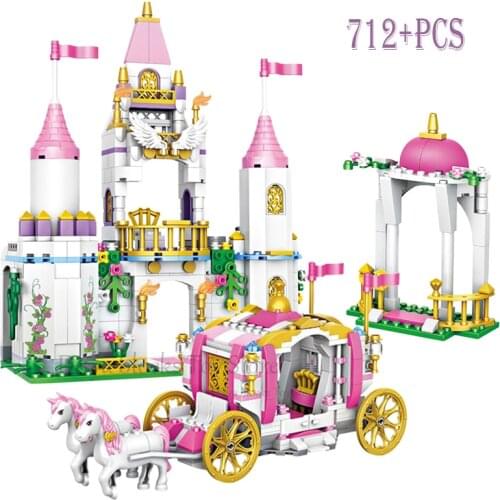 Disney Frozen Snow World Series The Elsa`s Magical Ice Castle Set girls Building Blocks Bricks Toys Girl friend compatible
