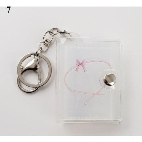 20 Pockets small photo album with Keychain 2 inch Portable Name Card Book Photo Album Storage Card Photocard Name Card ID Holder