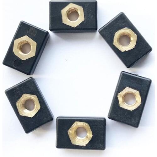 6pcs M6 Copper Nut Nutsert Nylon Hardware for Kayak Boat Mariner Trail Rail