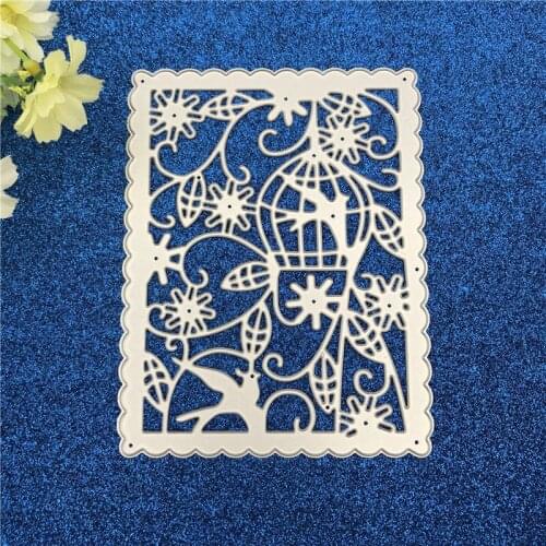 Metal Cutting Dies frame flower vine Stencil for DIY Scrapbooking Album Embossing Paper Cards Decorative Crafts Die Cuts