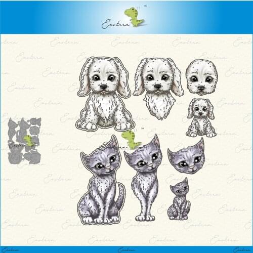 Lovely cat and dog Cutting Dies new 2020 Metal mould dies Scrapbooking Paper Making Craft die Matching color paper dies crafts