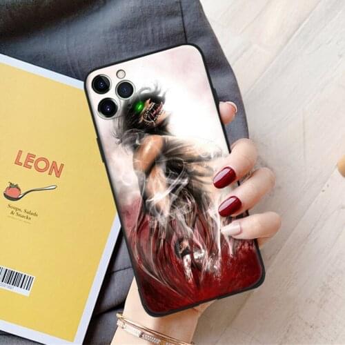 Eren Jaeger Shingeki no Kyojin anime For iPhone se 6 6s 7 8 plus x xr xs 11 pro max soft silicone phone case cover shell