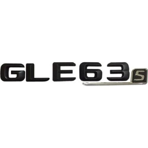 Matte Black "GLE63s " Number Letters Trunk Badge Emblem Emblems Decal Sticker for Mercedes-benz GLE63 Sport
